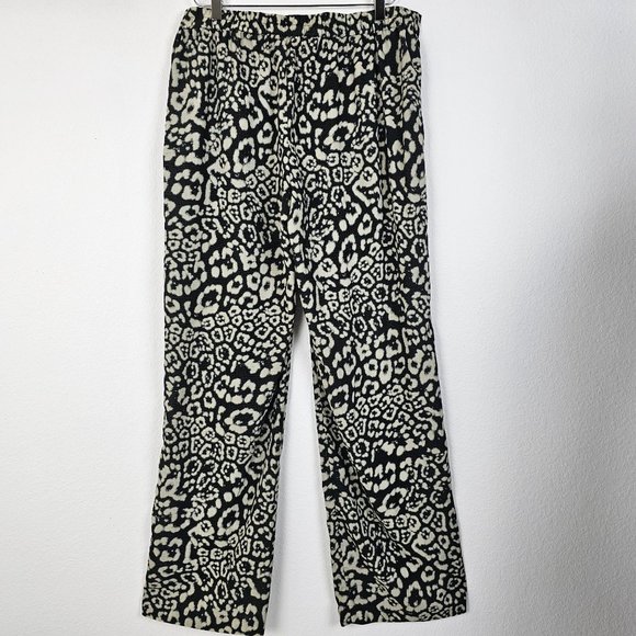 Joe Fresh Pants Womens Grey Beige Wide Cut Loose Pockets Size L - Picture 4 of 9